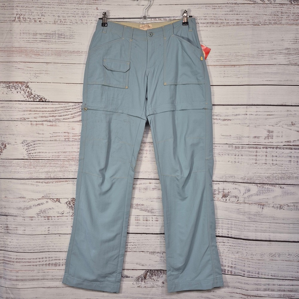 Aventura Clothing Womens Convertible Hiking Pants Blue SPF Sun Protection NWT